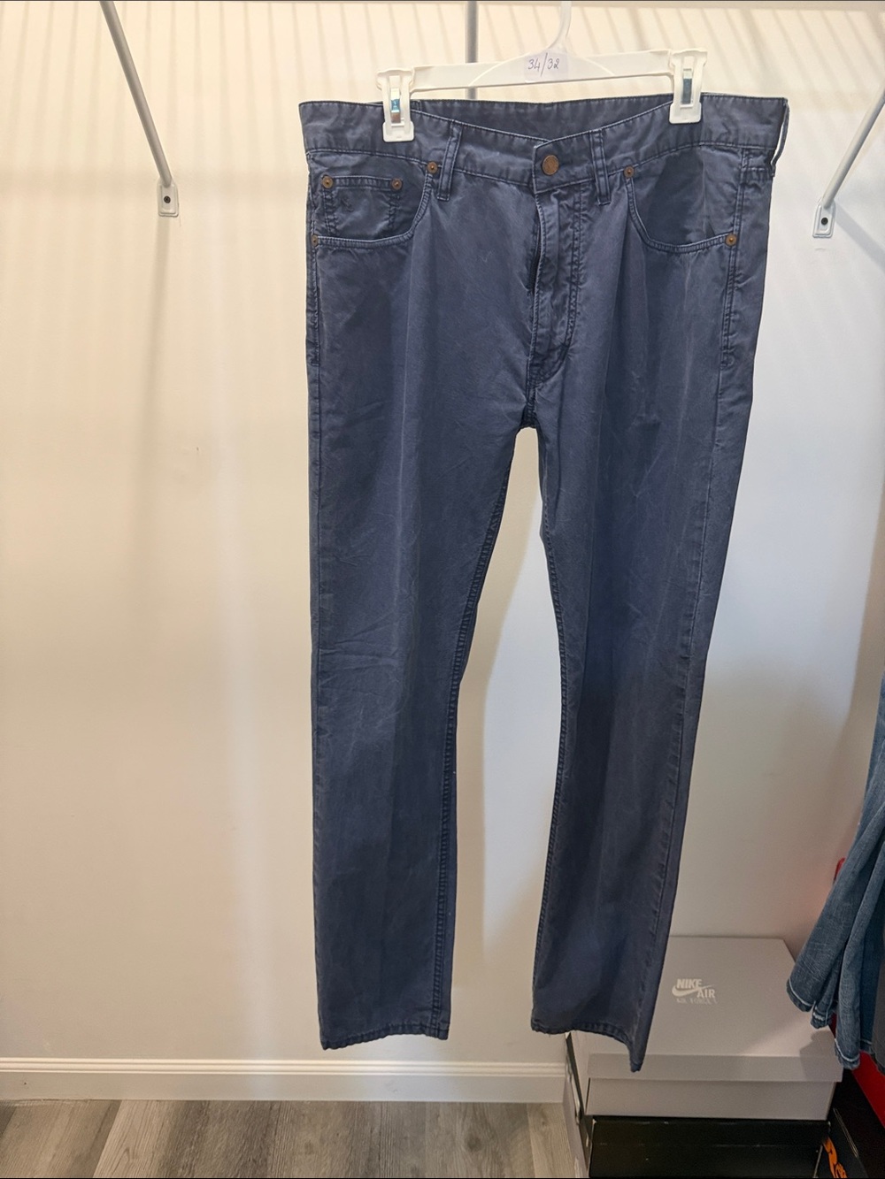 Ralph Lauren Men's Straight Jeans in Slate Blue